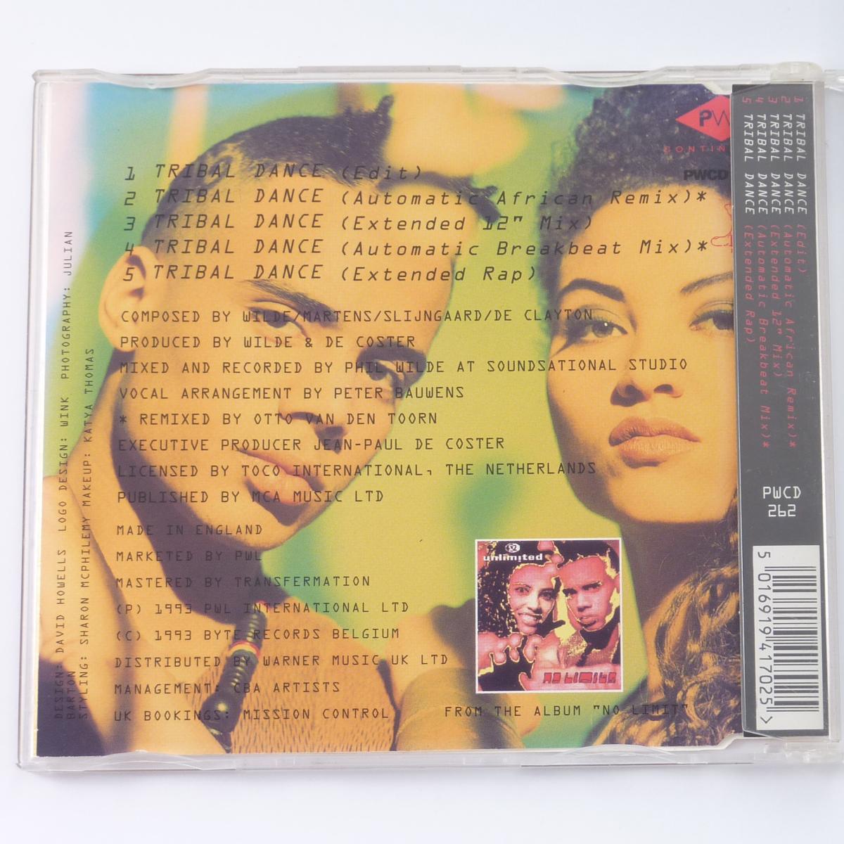 2 Unlimited Tribal Dance CD Single