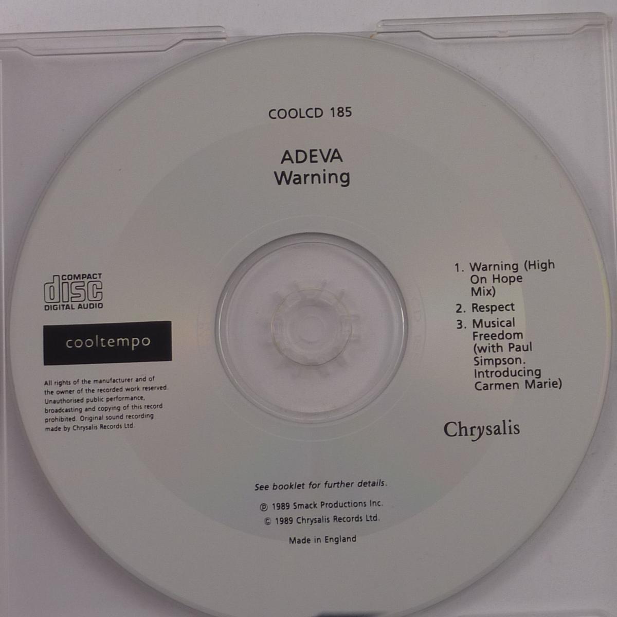 Adeva Warning! CD Single