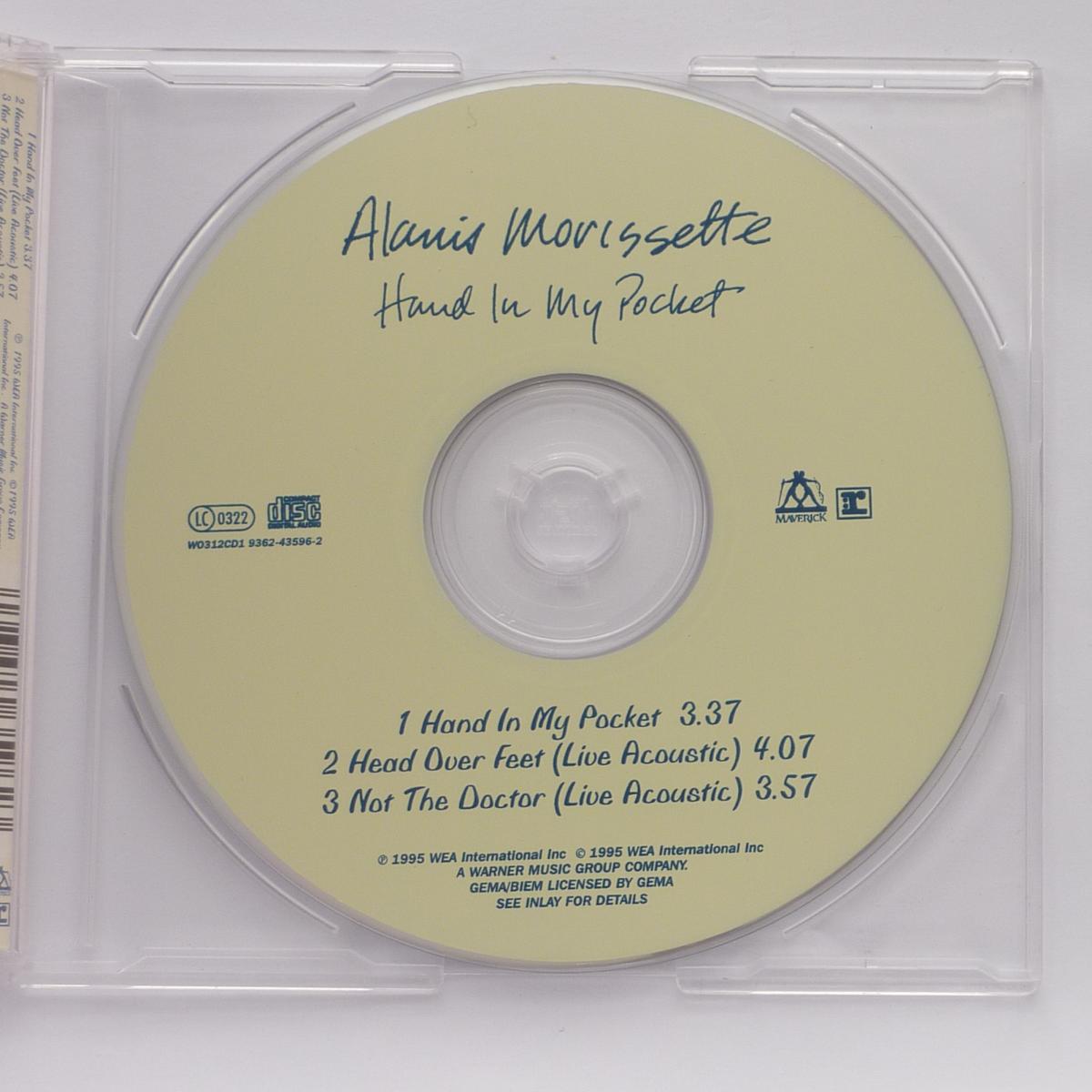 Alanis Morissette Hand In My Pocket CD Single CD1