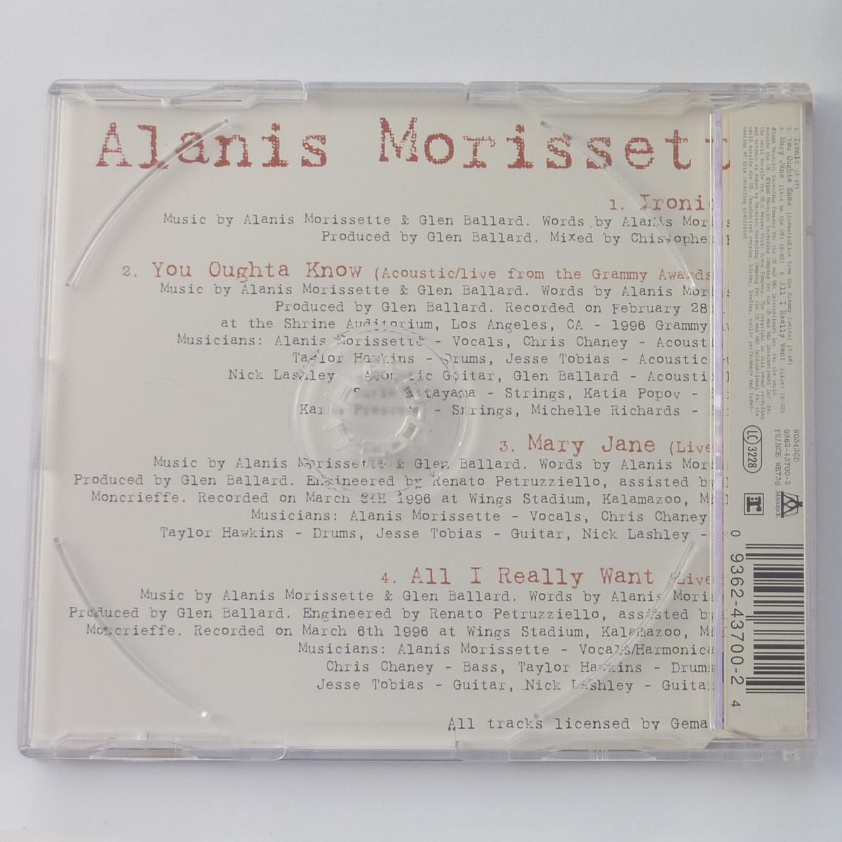 Alanis Morissette Ironic CD Single Disctronics Pressing