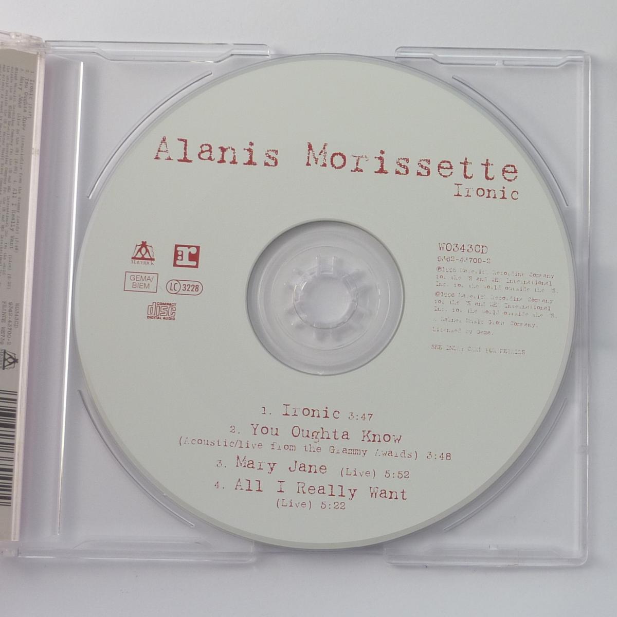 Alanis Morissette Ironic CD Single Disctronics Pressing
