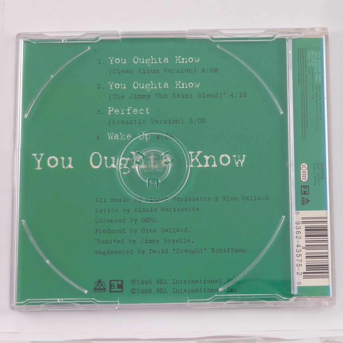 Alanis Morissette You Oughta Know CD Single