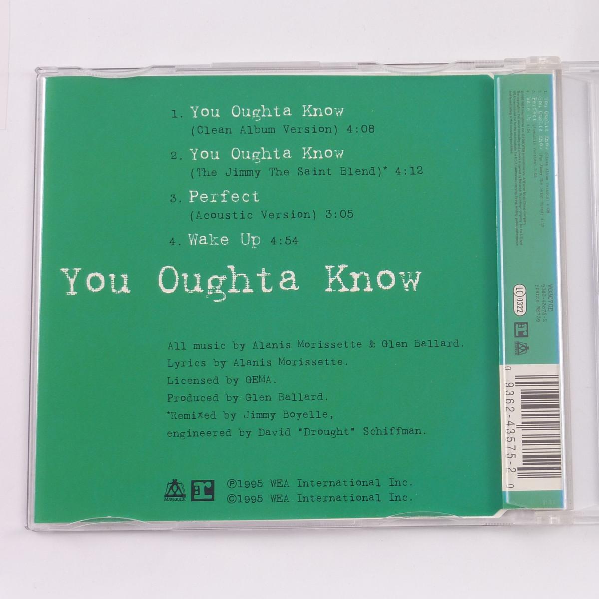 Alanis Morissette You Oughta Know CD Single