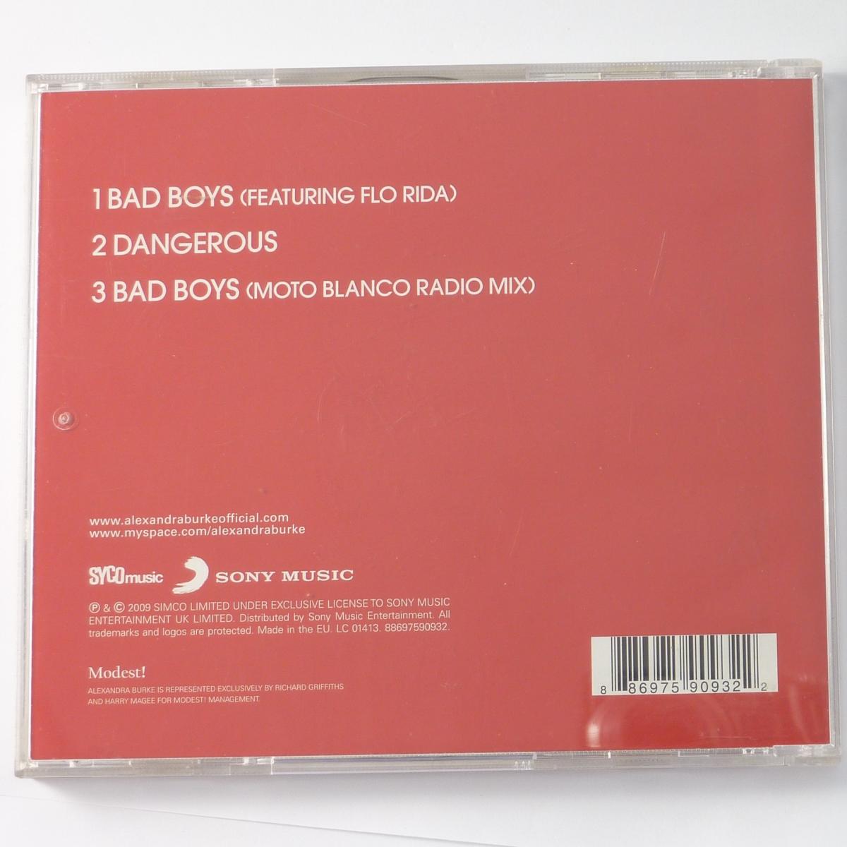 Alexandra Burke Featuring Flo Rida Bad Boys CD Single Poster-sleeve