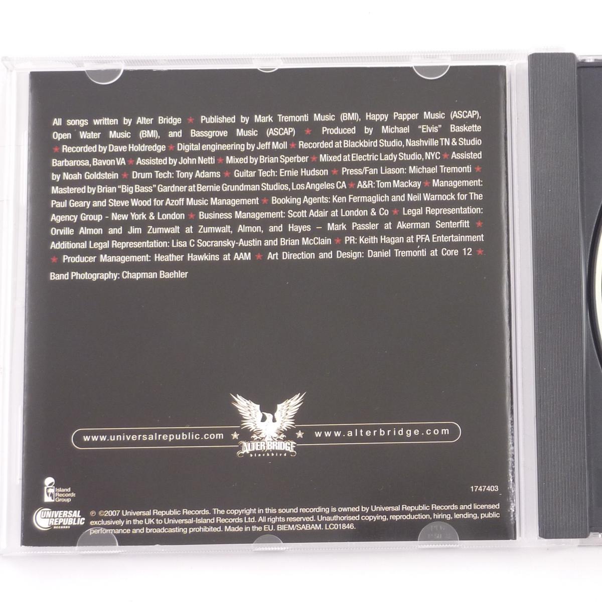 Alter Bridge Blackbird CD Album