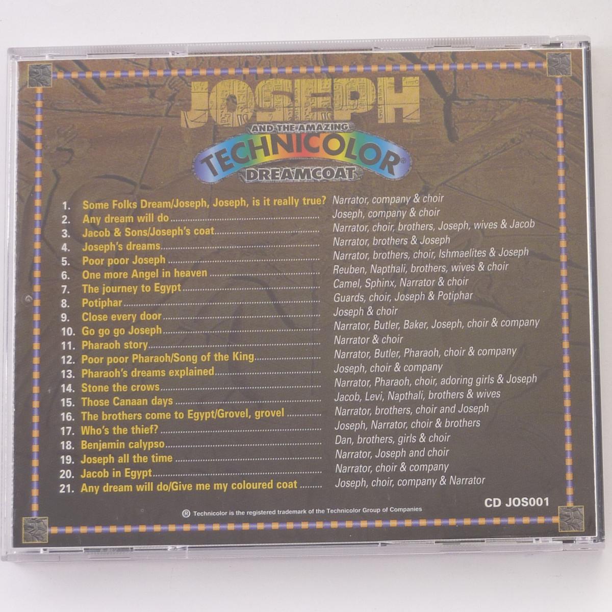 Andrew Lloyd Webber And Tim Rice Joseph And The Amazing Technicolor Dreamcoat CD Album