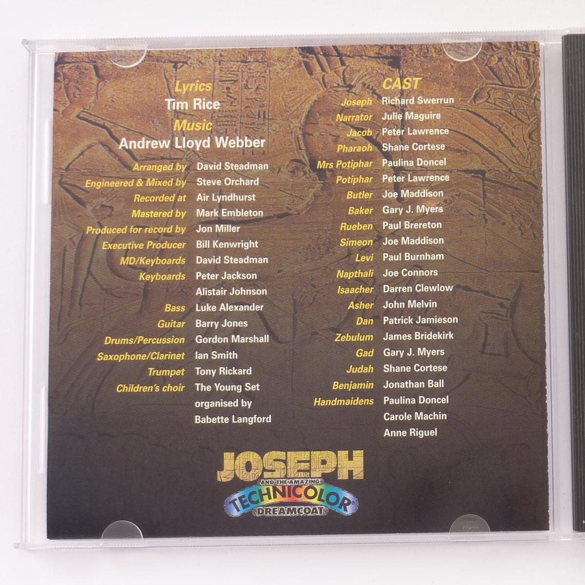 Andrew Lloyd Webber And Tim Rice Joseph And The Amazing Technicolor Dreamcoat CD Album