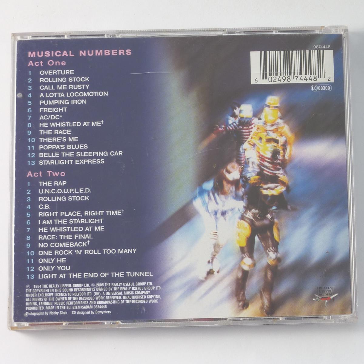 Andrew Lloyd Webber Starlight Express - The Original Cast Recording 2 × CD Album Reissue Remastered