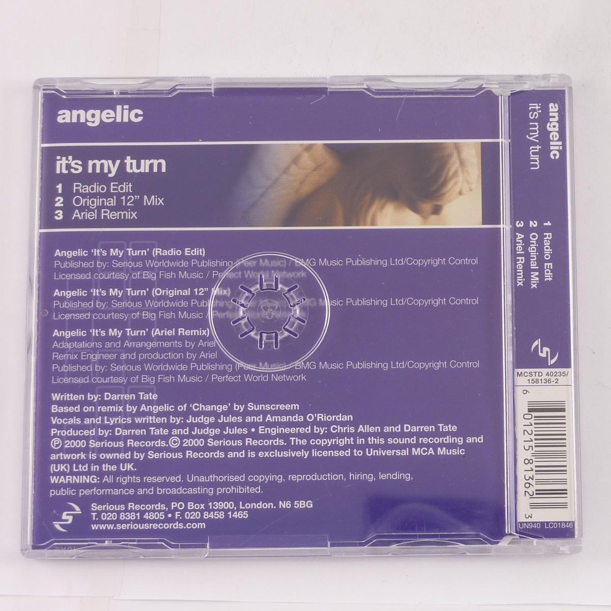 Angelic It's My Turn CD Single