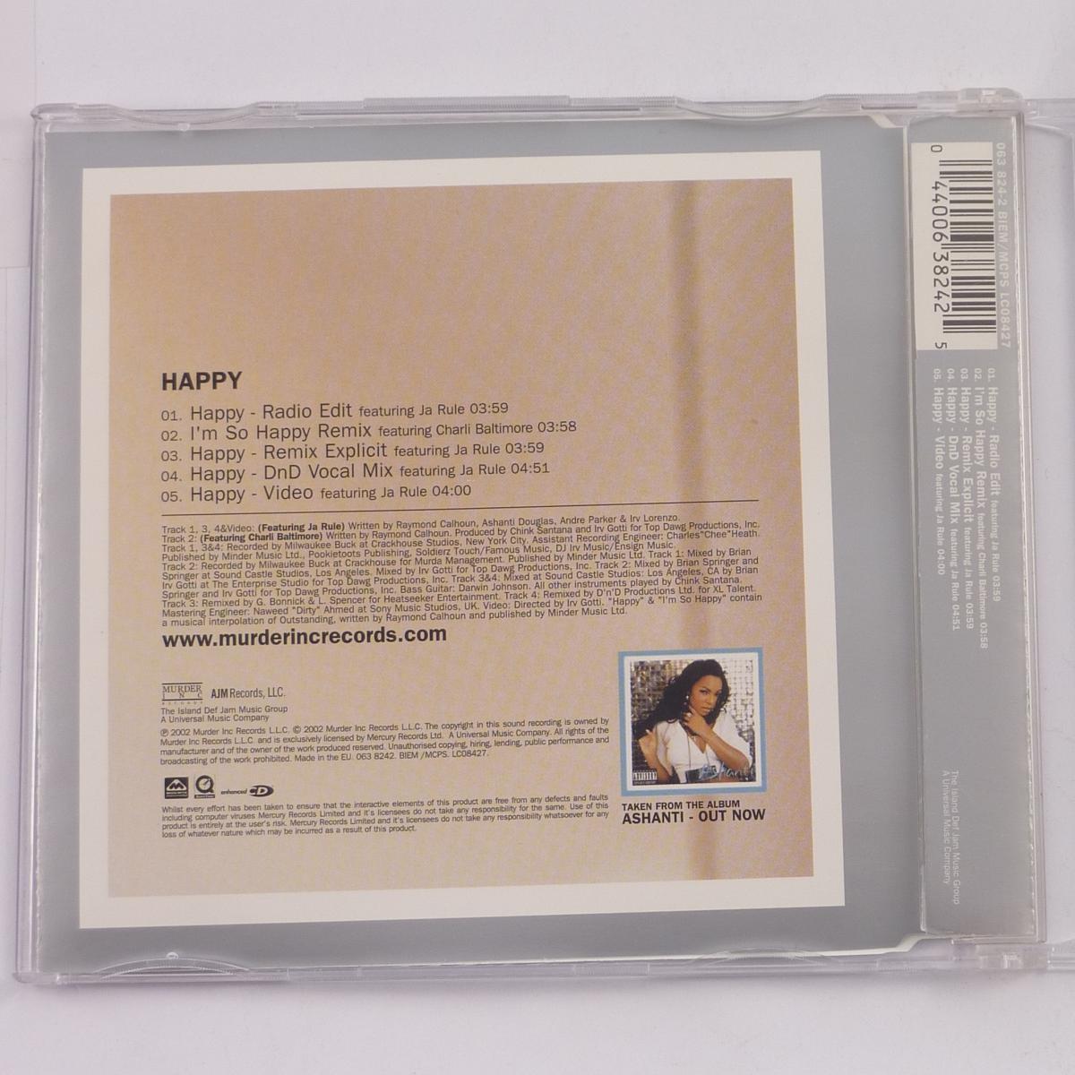 Ashanti Happy CD Single Enhanced