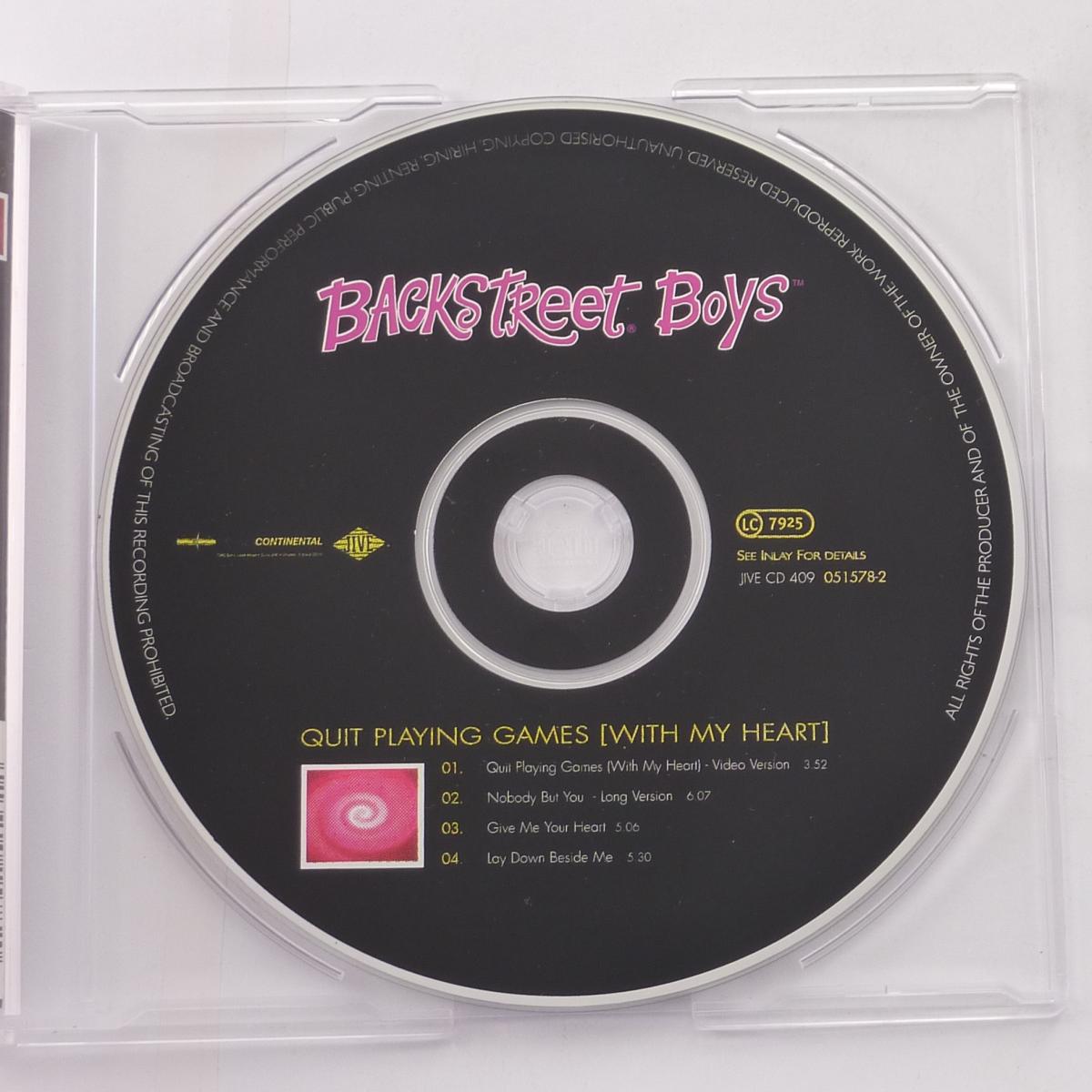 Backstreet Boys Quit Playing Games [With My Heart] CD Single CD1