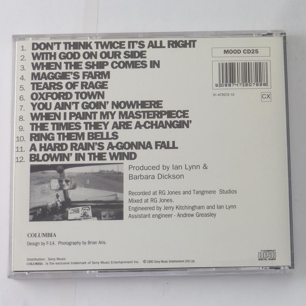 Barbara Dickson Don't Think Twice It's Alright CD Album