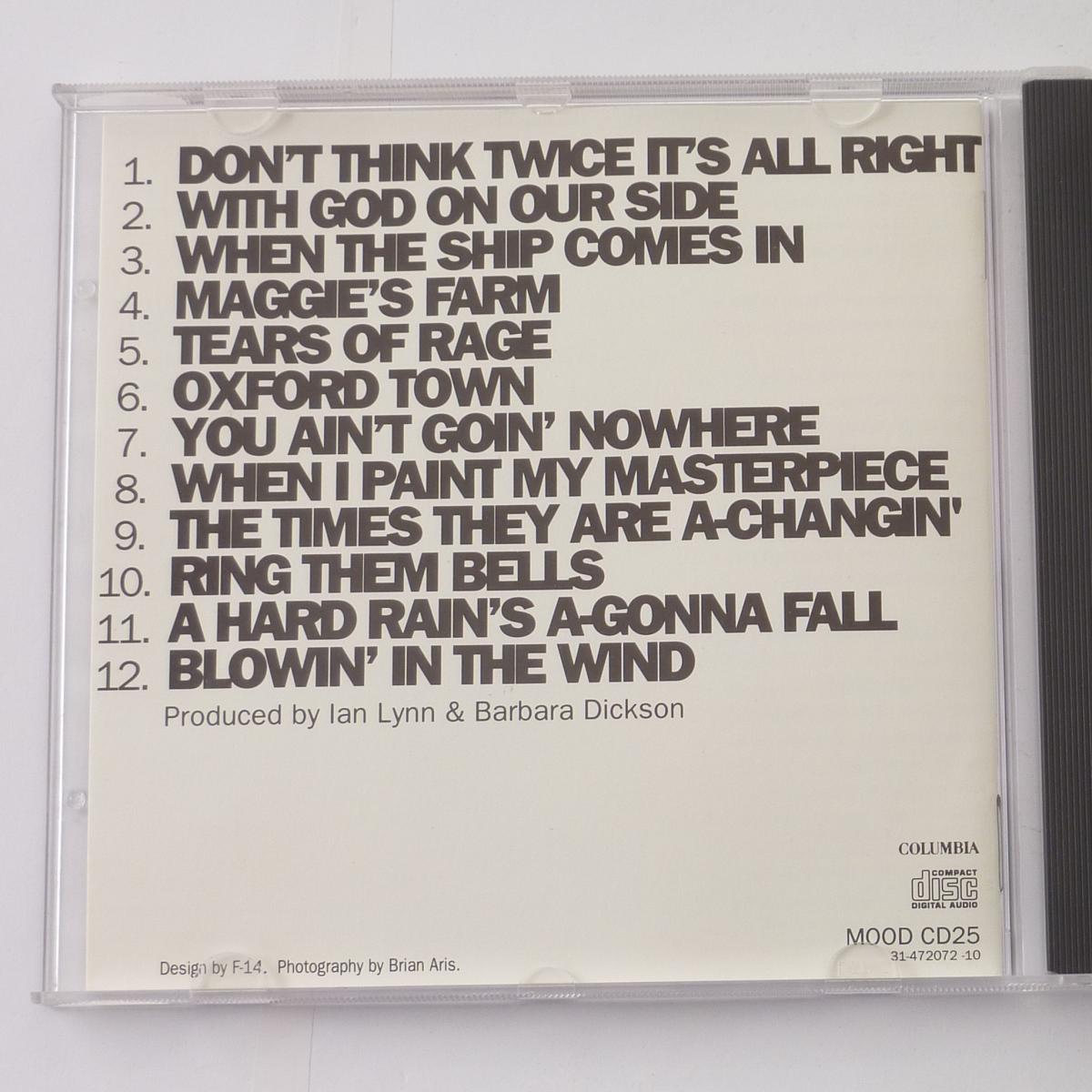 Barbara Dickson Don't Think Twice It's Alright CD Album