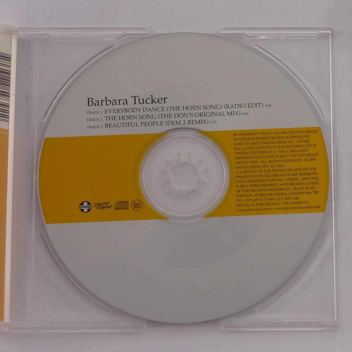 Barbara Tucker Everybody Dance (The Horn Song) CD Single