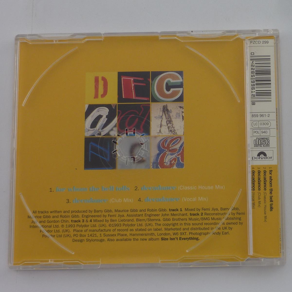 BeeGees For Whom The Bell Tolls CD Single