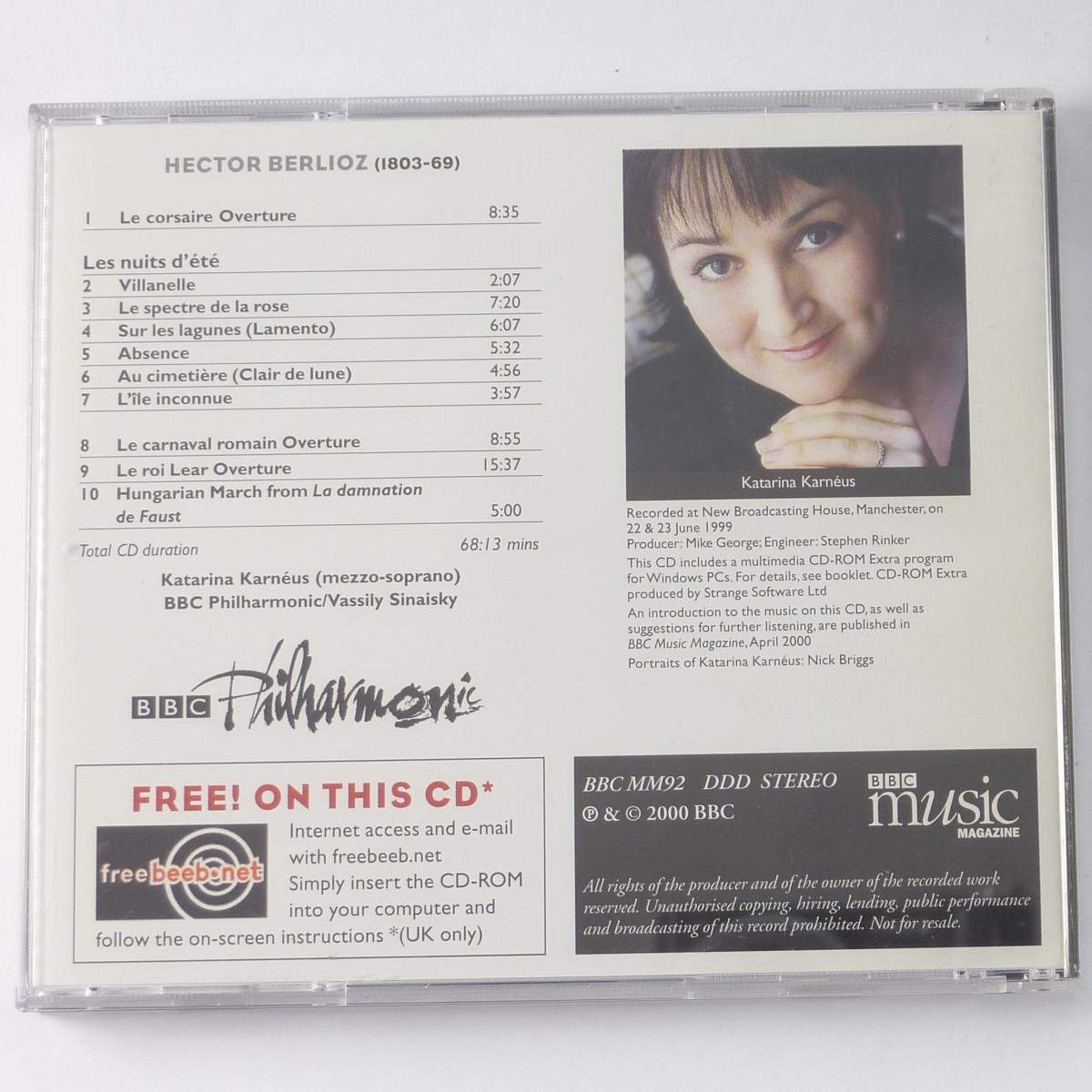Berlioz / Katarina Karnéus, BBC Philharmonic, Vassily Sinaisky Les Nuits D'été CD Album Enhanced Stereo