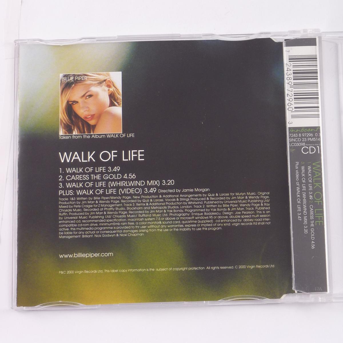 Billie Piper Walk Of Life CD Single Enhanced CD1