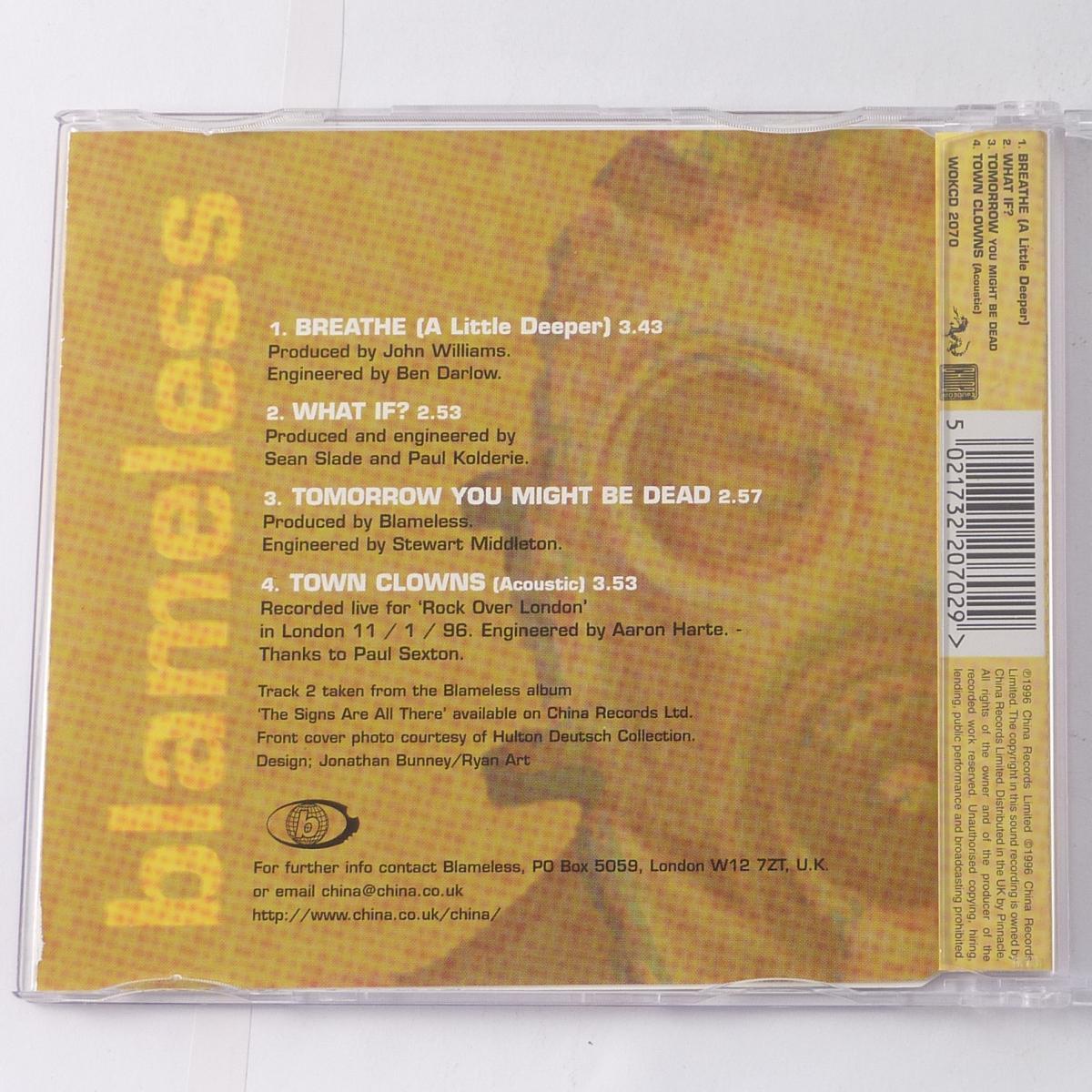 Blameless Breathe (A Little Deeper) CD Single CD1