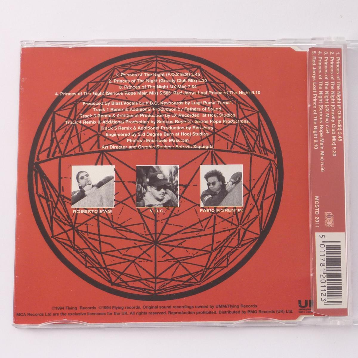 Blast Featuring V.D.C. Princes Of The Night CD Single