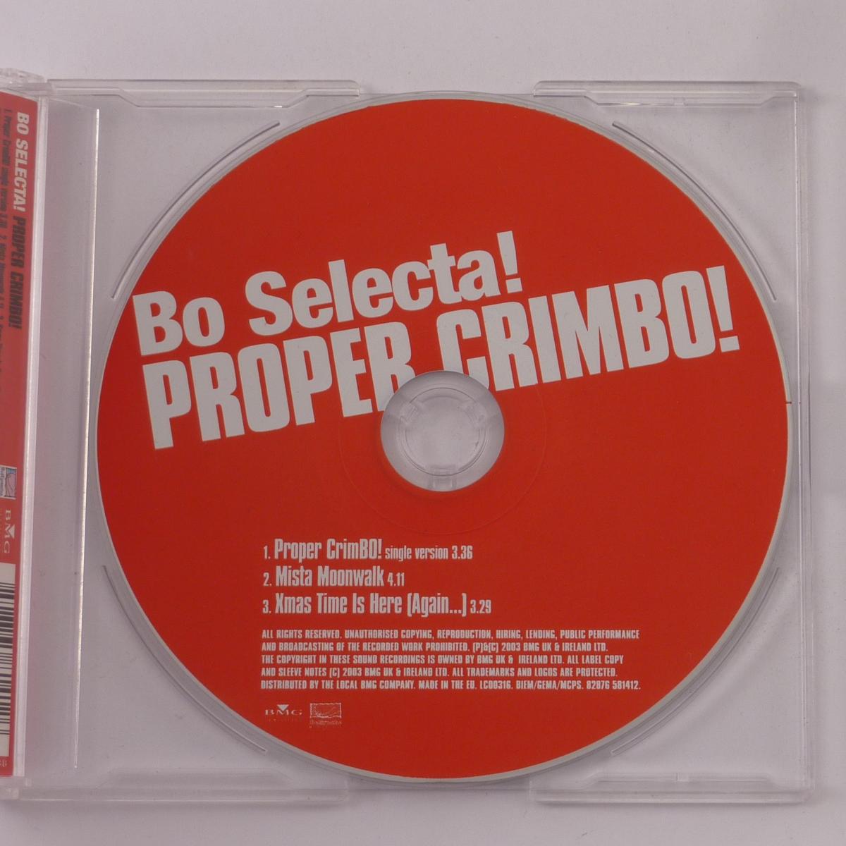 Bo Selecta! Proper Crimbo! CD Single