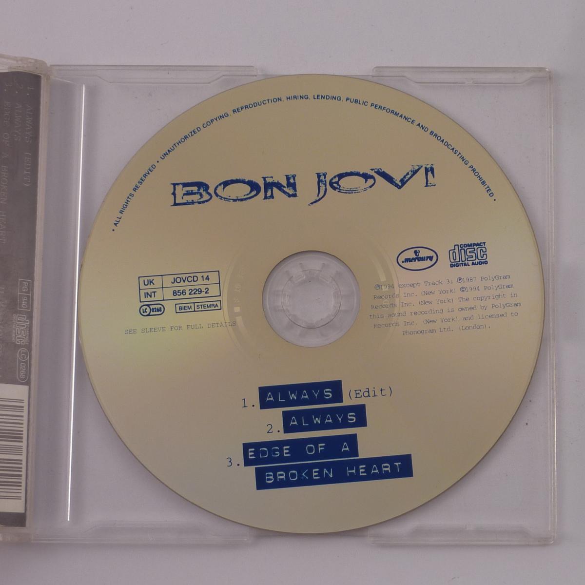 Bon Jovi Always CD Single