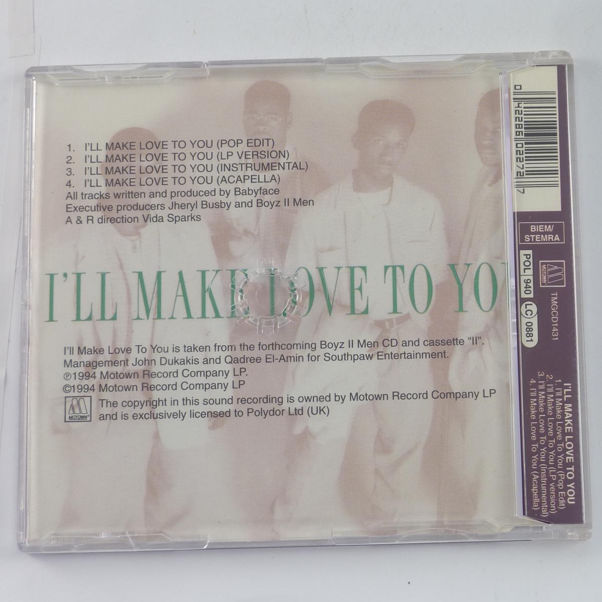 Boyz II Men I'll Make Love To You CD Single