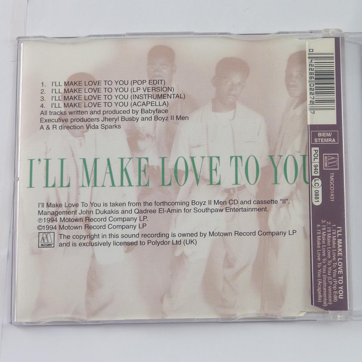 Boyz II Men I'll Make Love To You CD Single