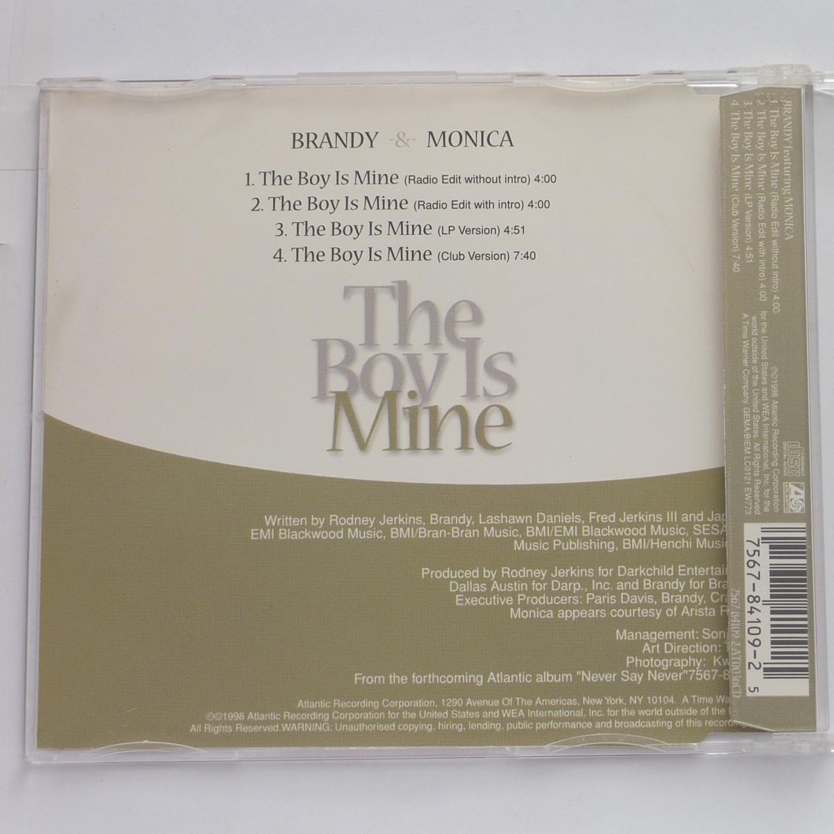 Brandy -&- Monica The Boy Is Mine CD Single