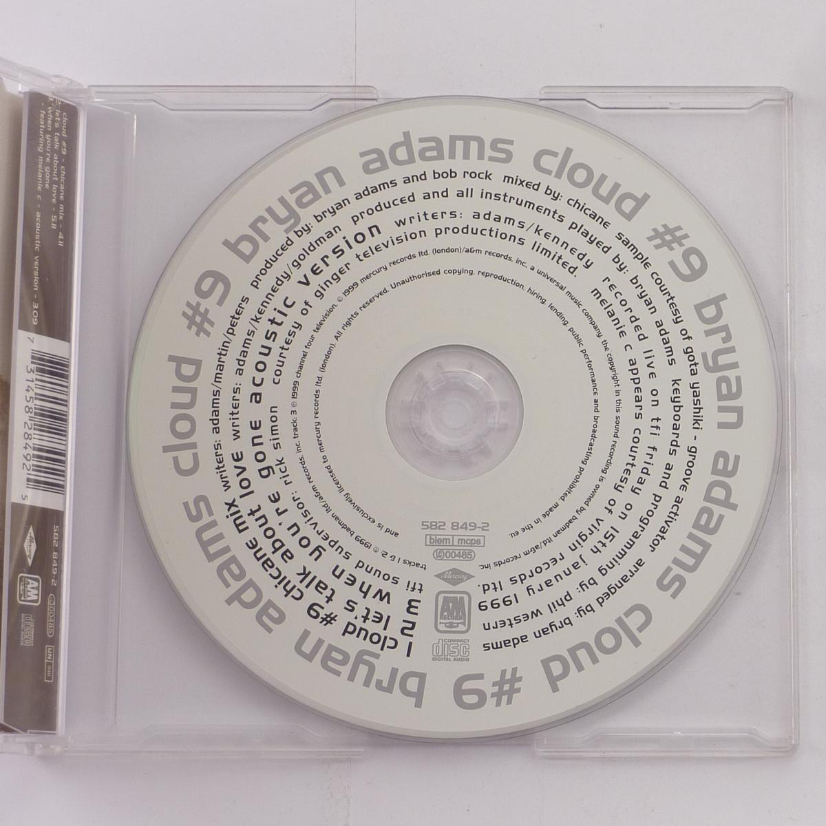 Bryan Adams Cloud #9 CD Single CD1