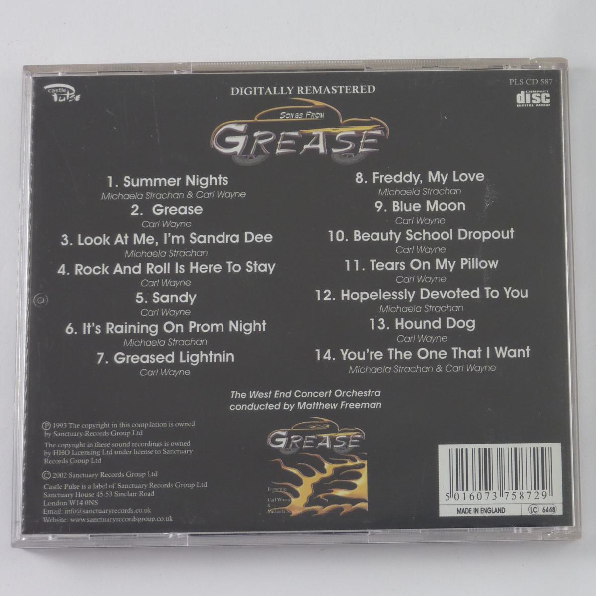 Carl Wayne Michaela Strachan Songs From Grease CD Album