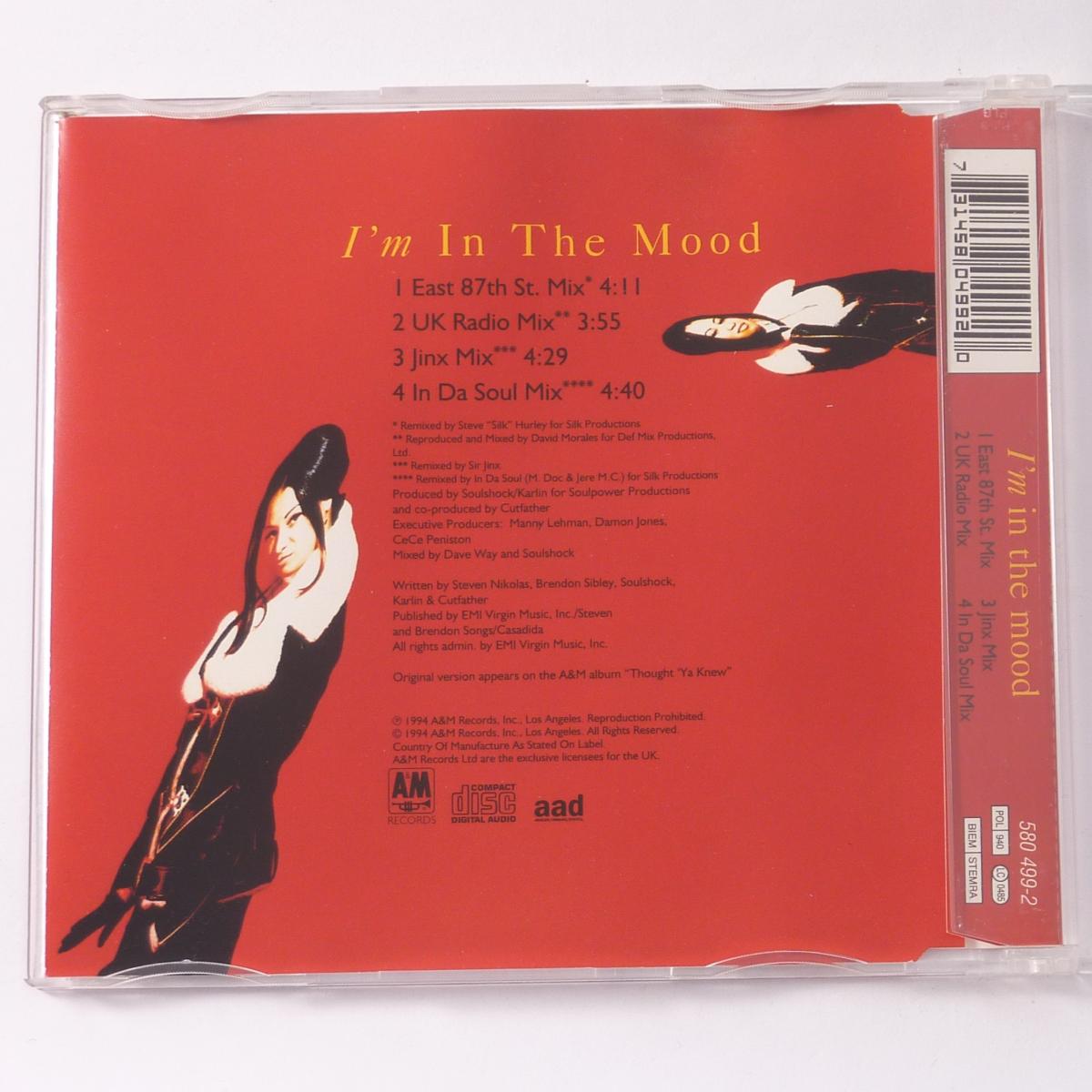 CeCe Peniston I'm In The Mood CD Single