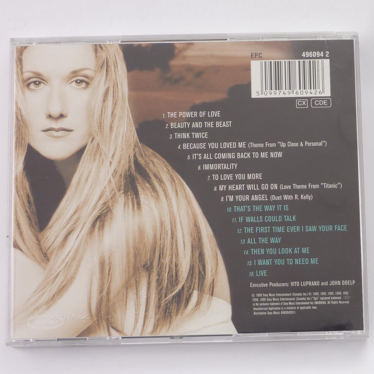 Celine Dion All The Way... A Decade Of Song CD Compilation