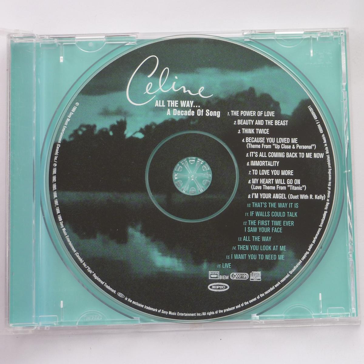 Celine Dion All The Way... A Decade Of Song CD Compilation