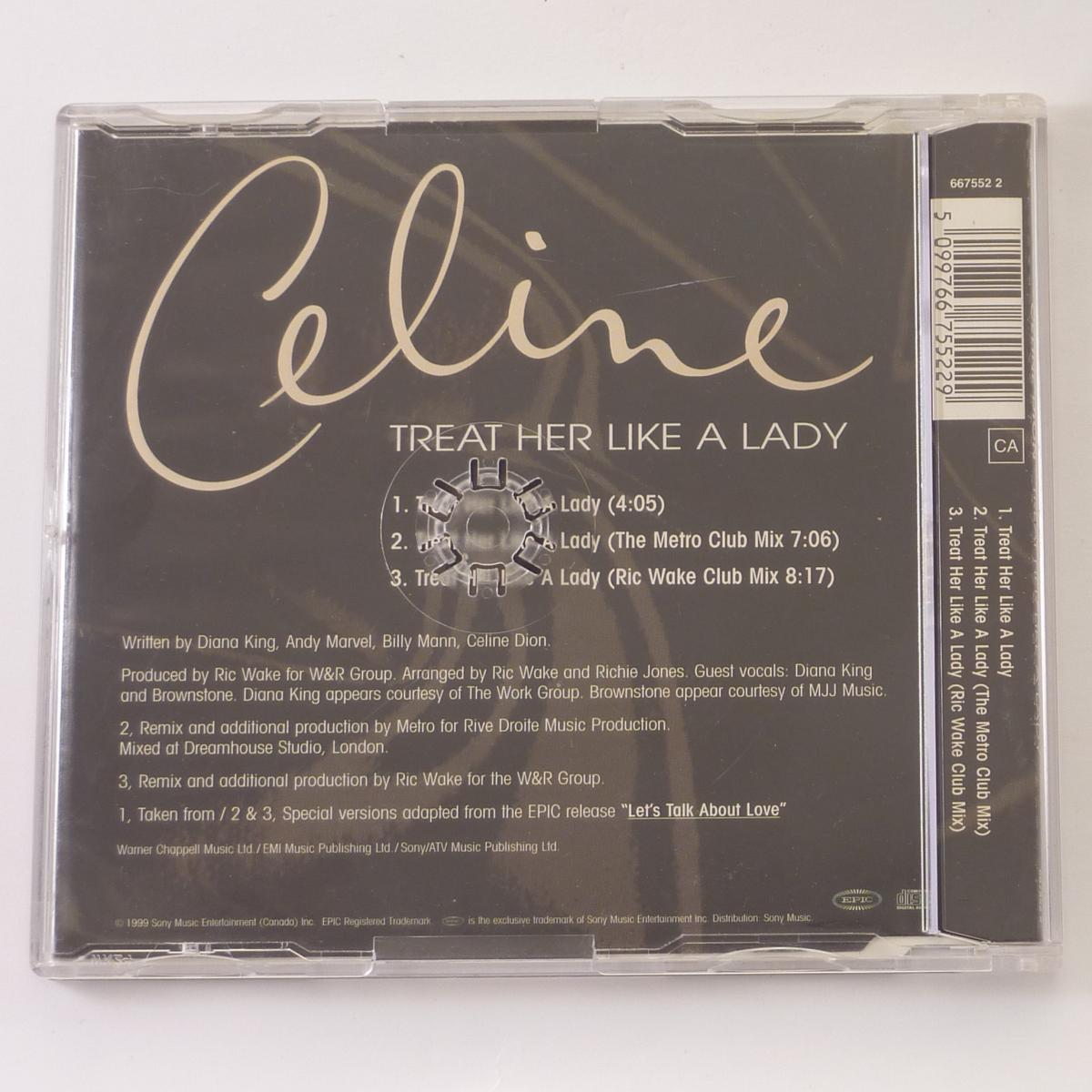 Celine Dion Treat Her Like A Lady CD Single