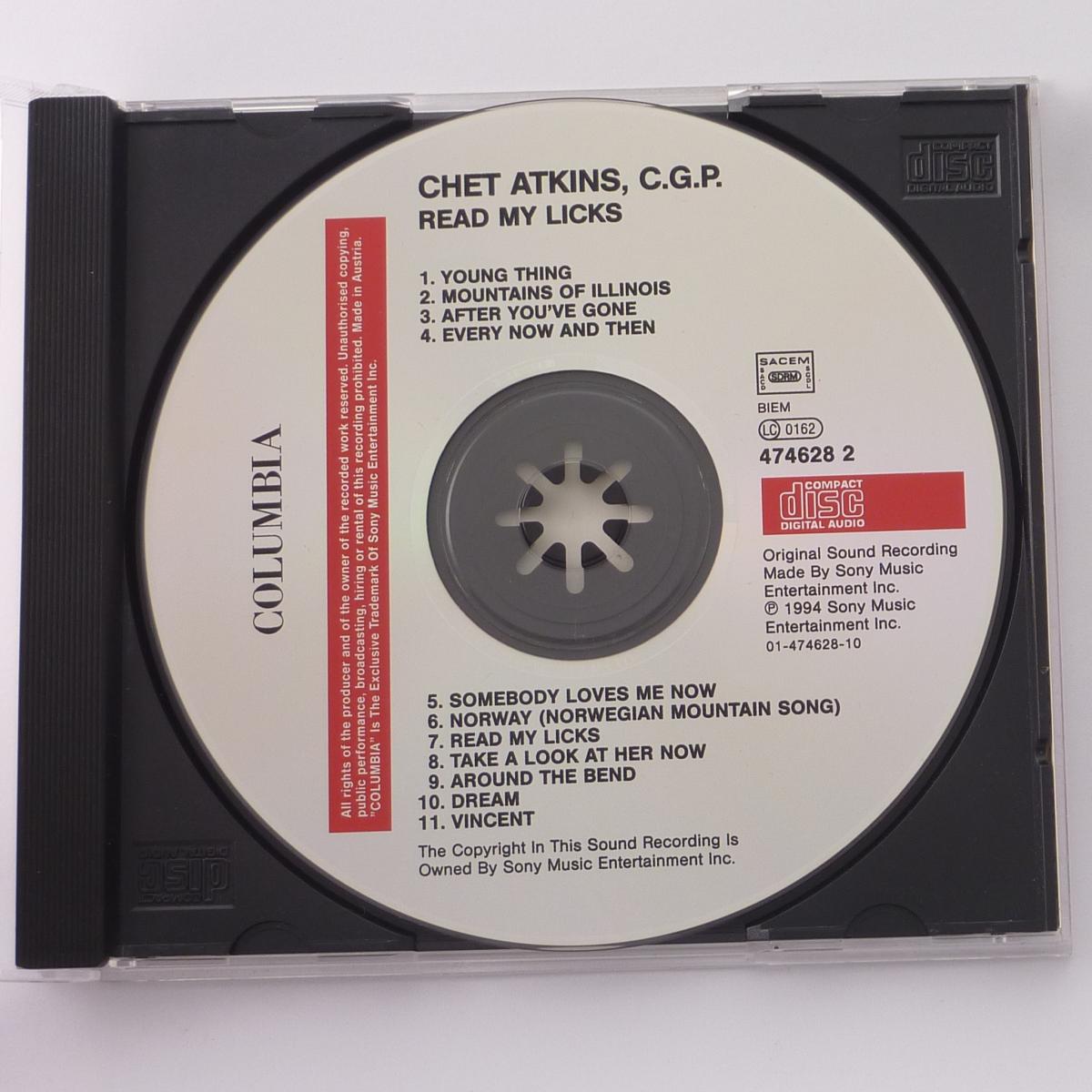 Chet Atkins, C.G.P. Read My Licks CD Album