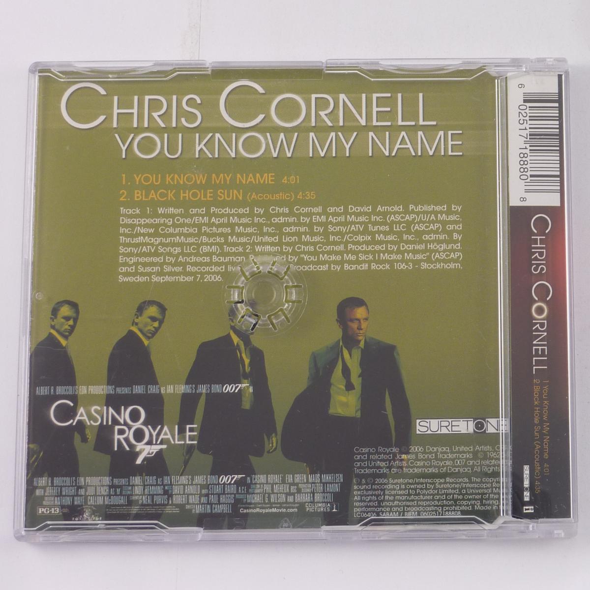 Chris Cornell You Know My Name CD Single