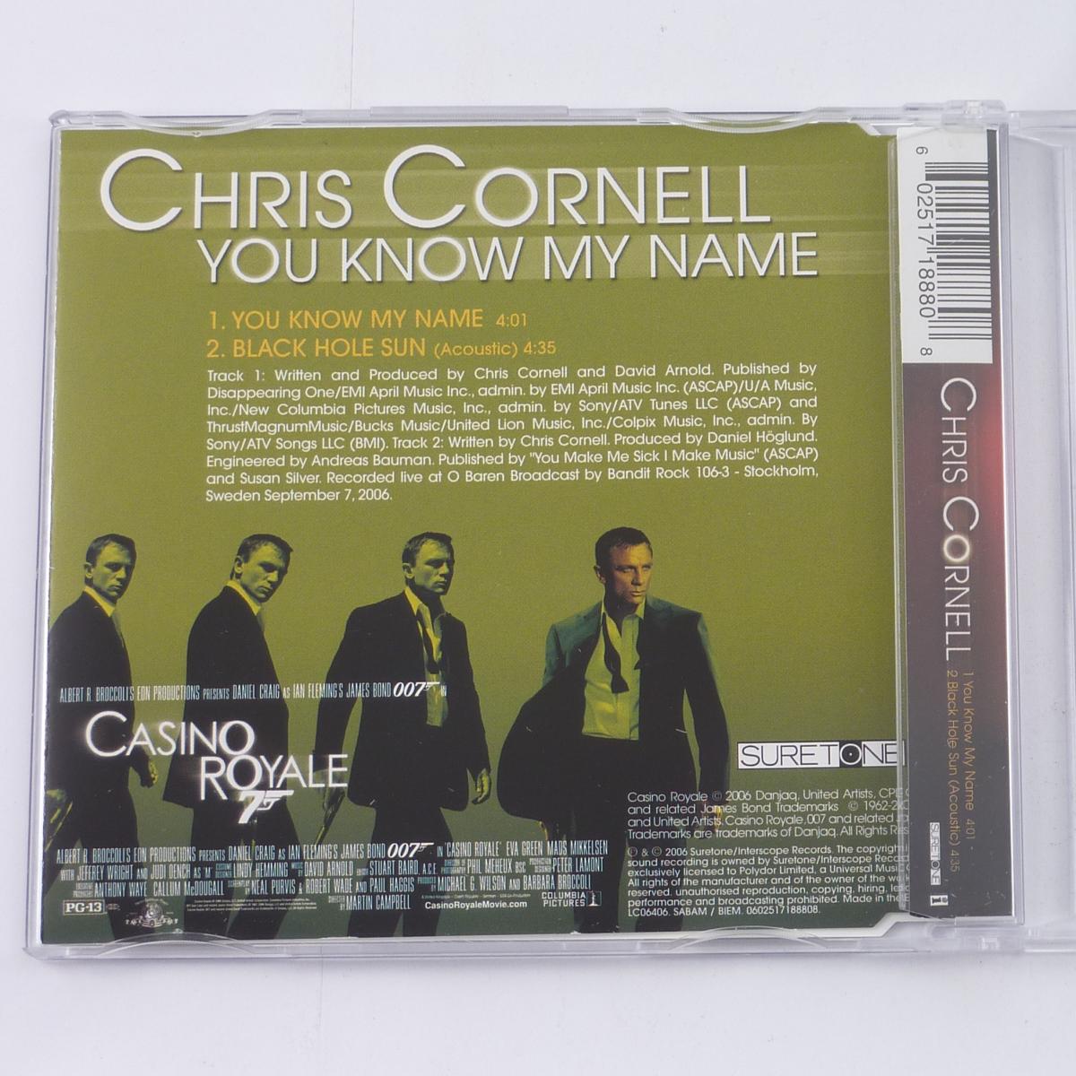 Chris Cornell You Know My Name CD Single