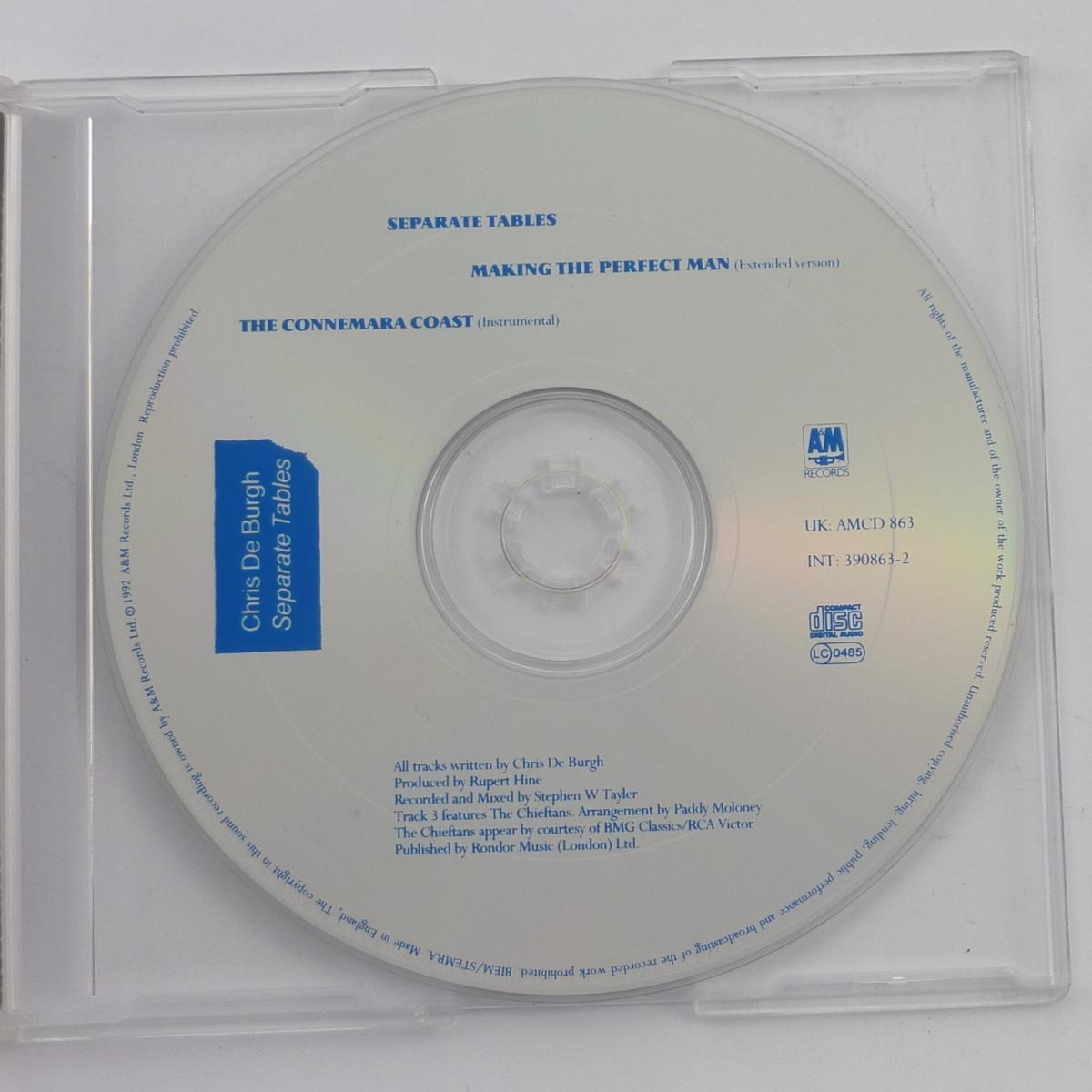 Chris De Burgh Separate Tables CD Single Non-reflecting