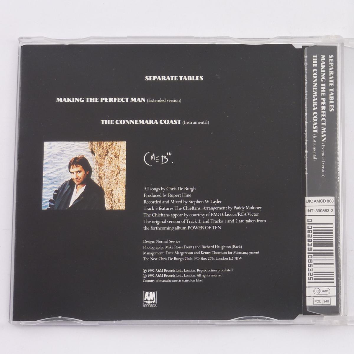 Chris De Burgh Separate Tables CD Single Non-reflecting