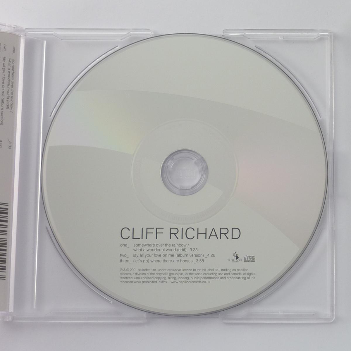 Cliff Richard Somewhere Over The Rainbow / What A Wonderful World CD Single
