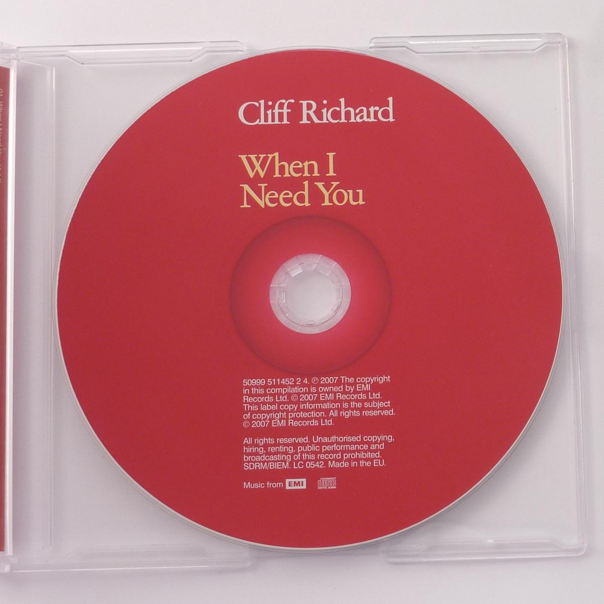 Cliff Richard When I Need You CD Maxi-Single