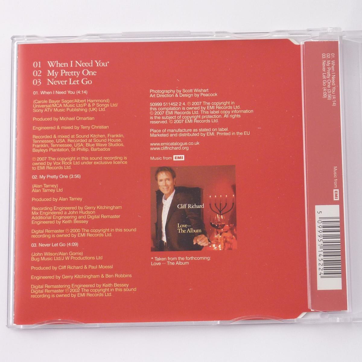 Cliff Richard When I Need You CD Maxi-Single