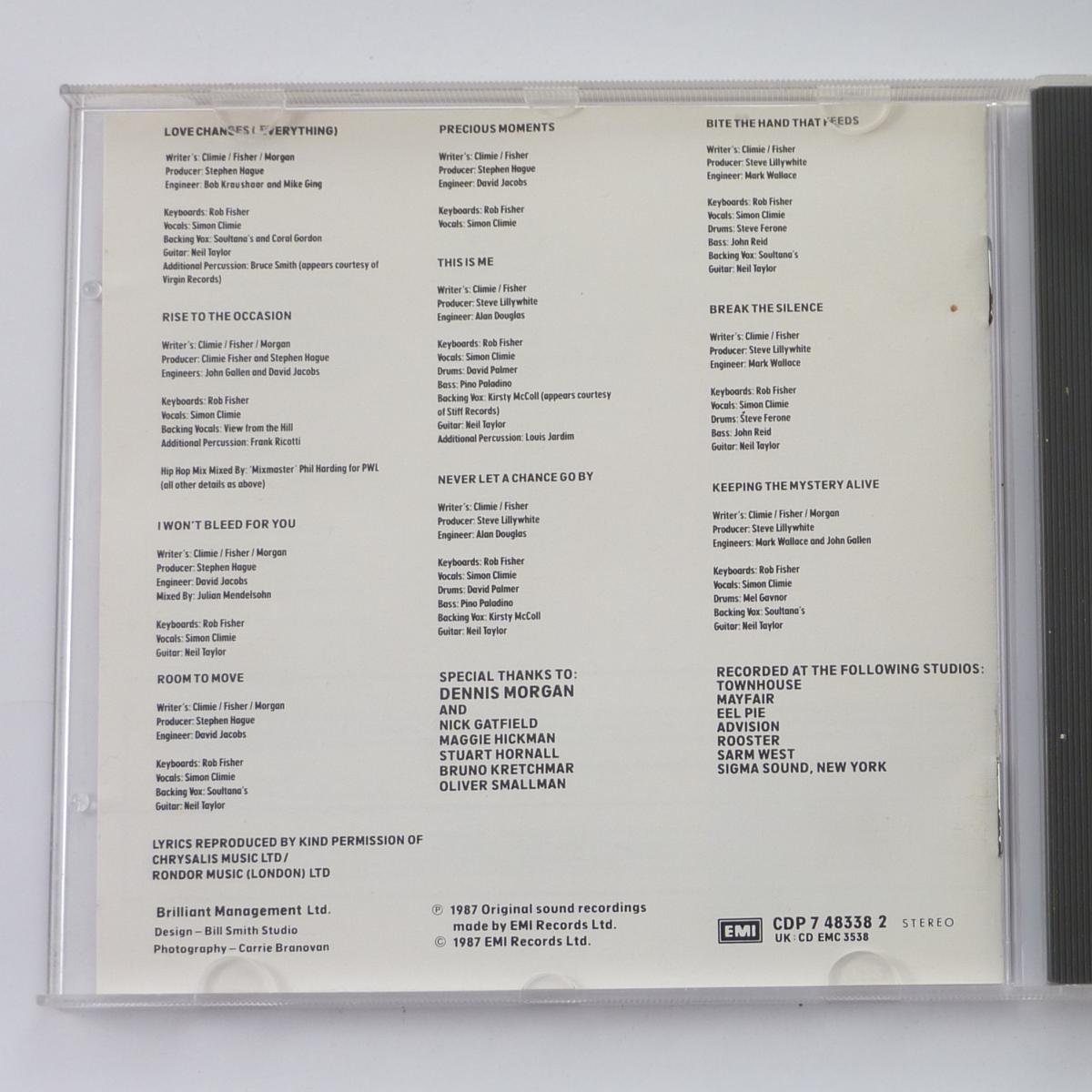 Climie Fisher Everything CD Album