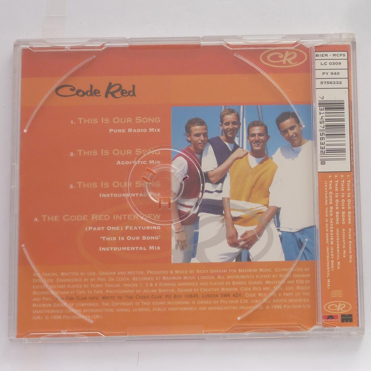 Code Red This Is Our Song CD Maxi-Single