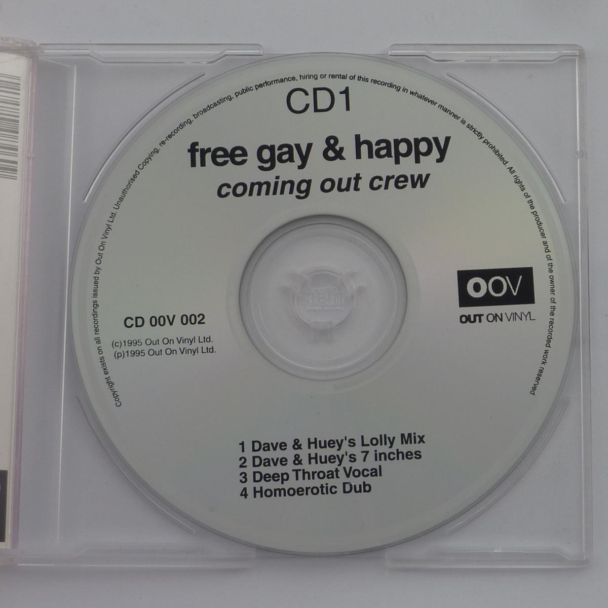 Coming Out Crew Free Gay & Happy CD Single CD1