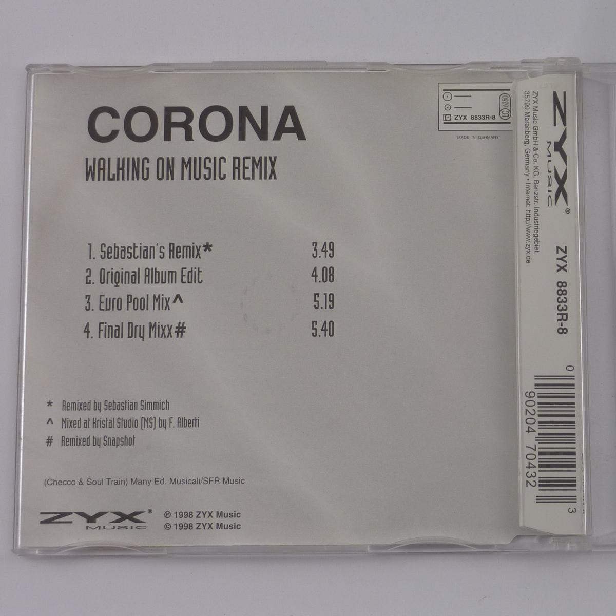 Corona Walking On Music (Remix) CD Maxi-Single