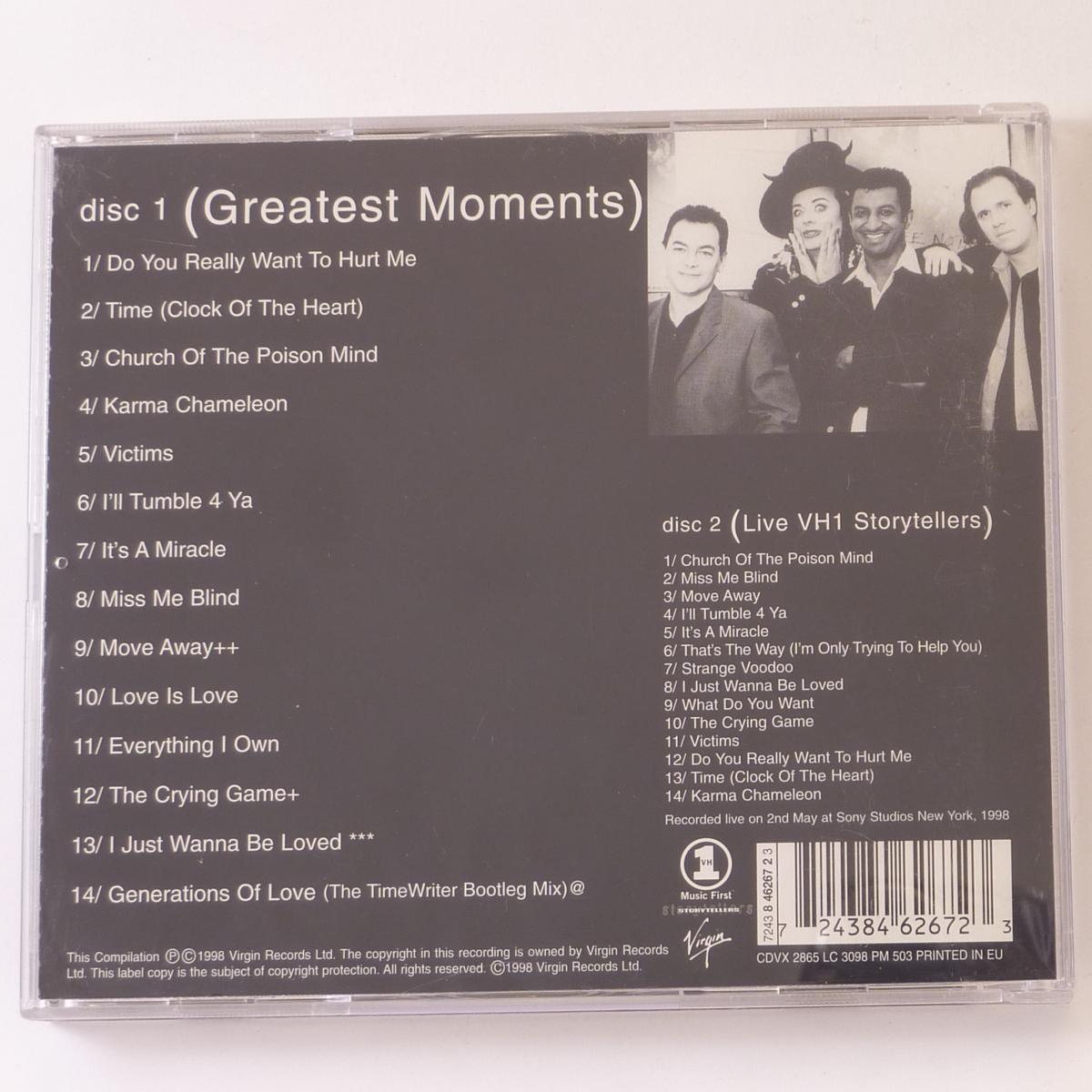 Culture Club Greatest Moments 2 × CD Compilation EMI Swindon Pressing