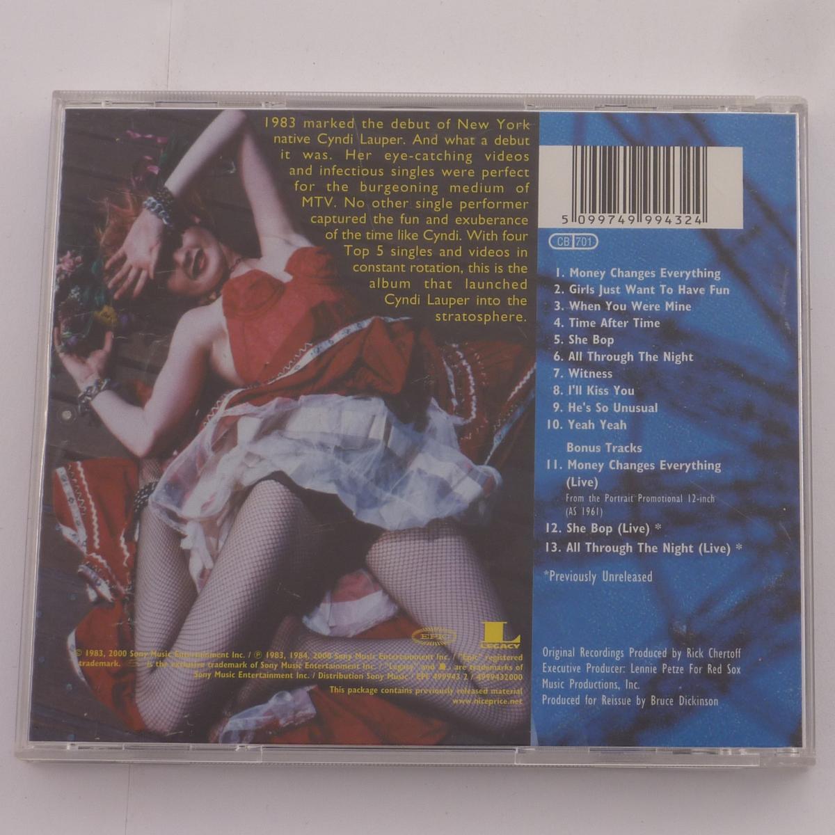 Cyndi Lauper She's So Unusual CD Album Reissue Remastered