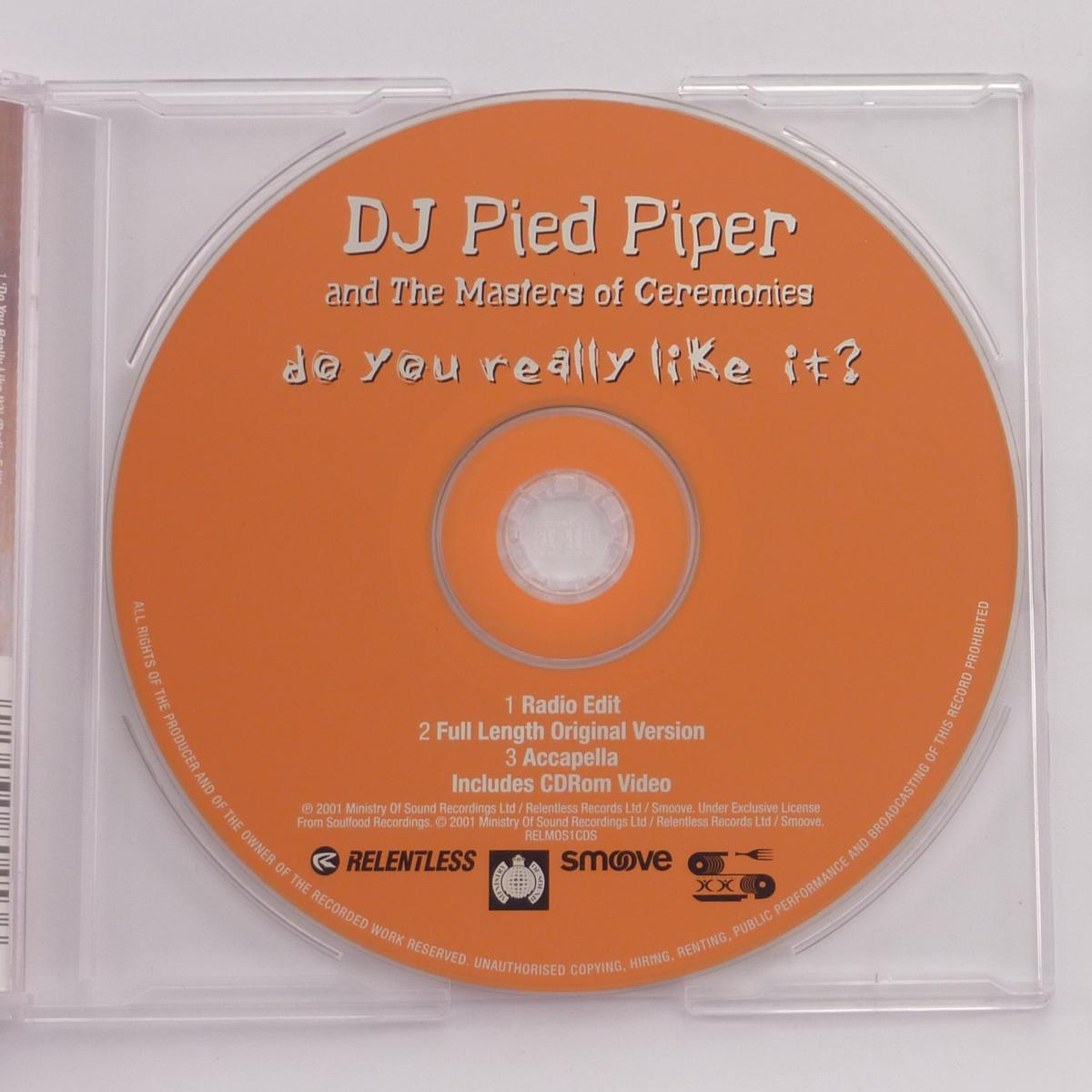 DJ Pied Piper And The Masters Of Ceremonies Do You Really Like It? CD Single Enhanced