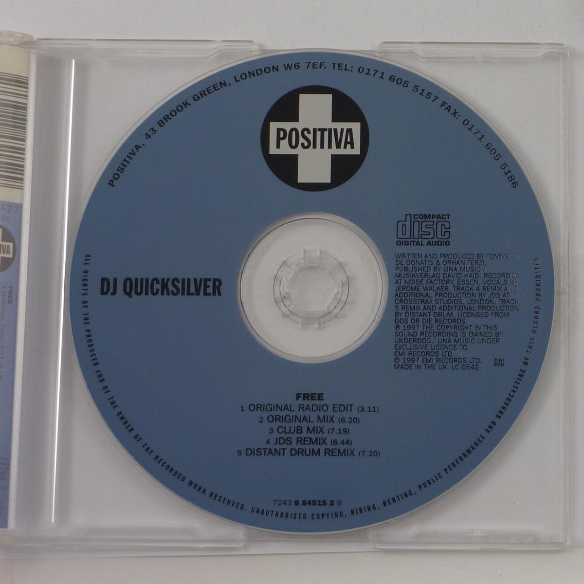 DJ Quicksilver Free CD Single CD1